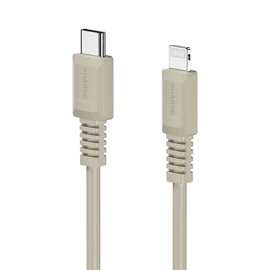 Shargeek MFI Certified USB-C to Lightning retro cable.